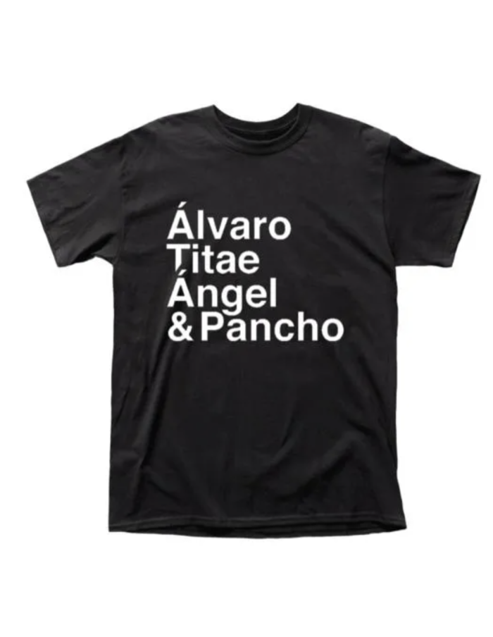 Polera Álvaro, Titae, Angel, Pancho, Letras Blancas