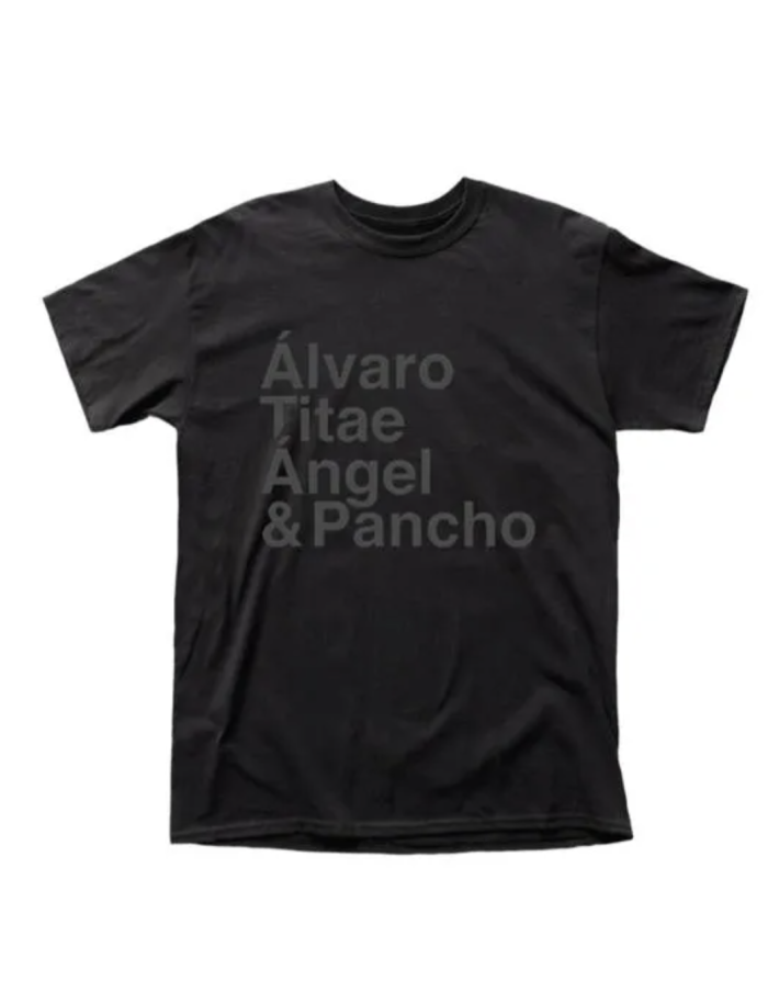 Polera Álvaro, Titae, Angel, Pancho, Letras Negras